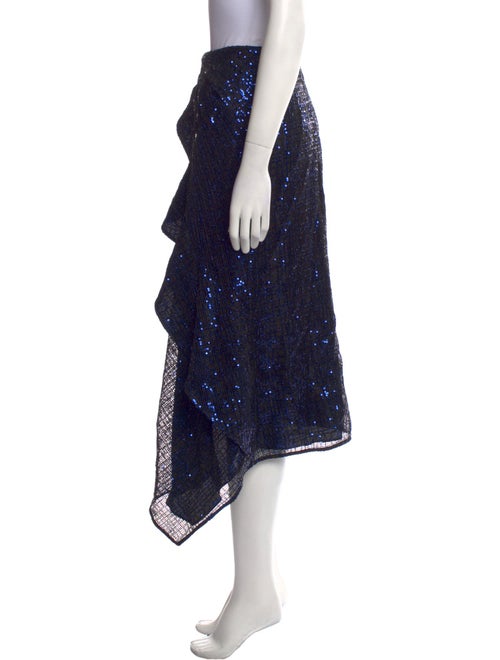 Self-Portrait Sequin Embellishments Midi Length Skirt