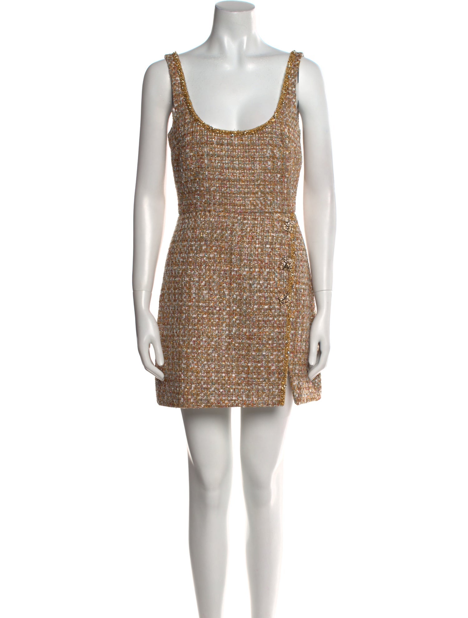 Self-Portrait Scoop Neck Mini Dress