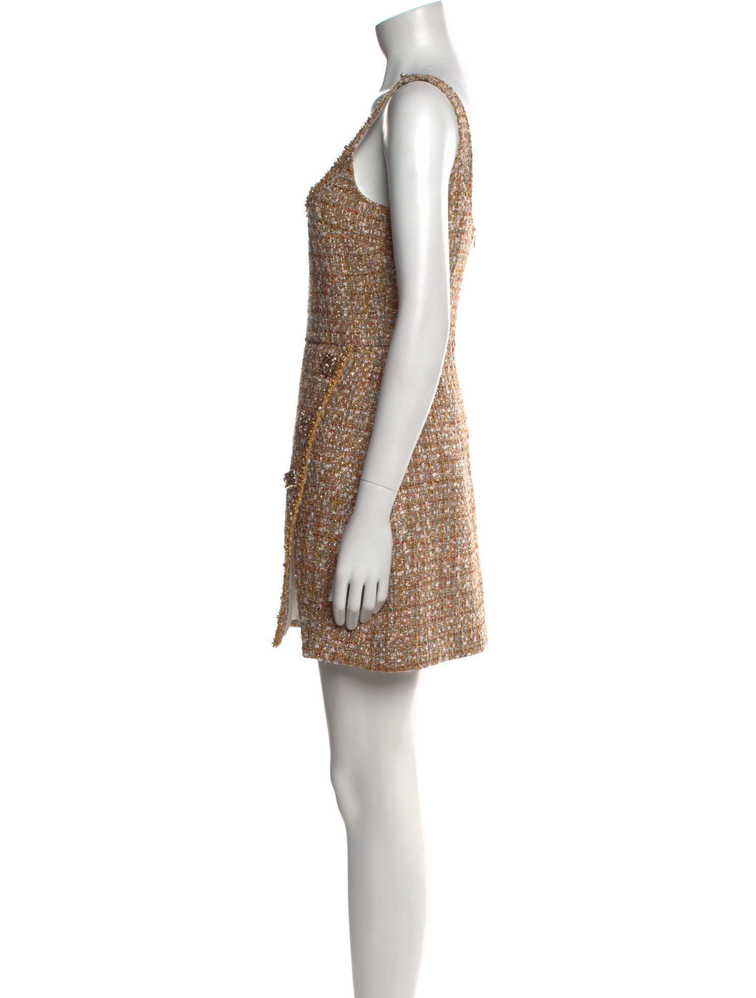 Self-Portrait Scoop Neck Mini Dress