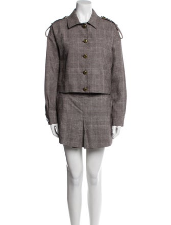 Self-Portrait Tweed Pattern Short Set