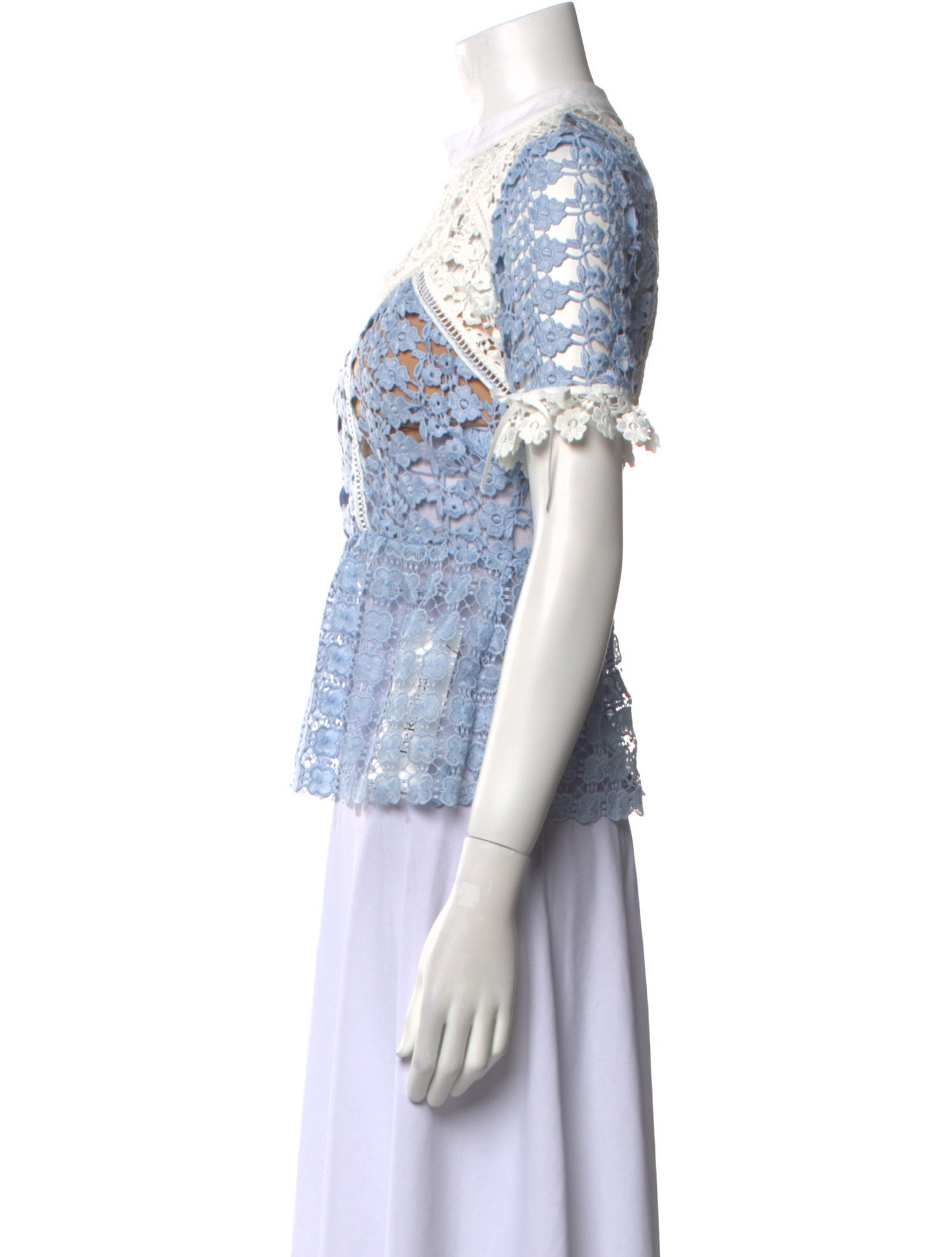 Self-Portrait Lace Patterned Top