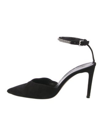 Self-Portrait Suede D'Orsay Pumps