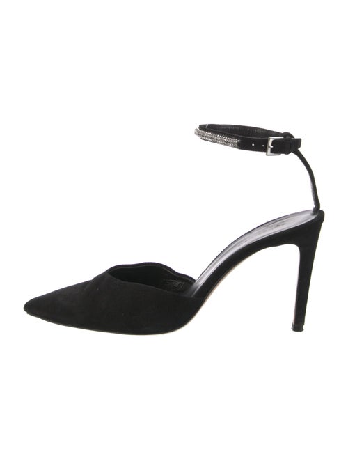 Self-Portrait Suede D'Orsay Pumps