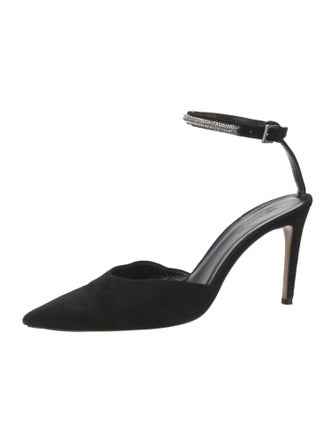 Self-Portrait Suede D'Orsay Pumps