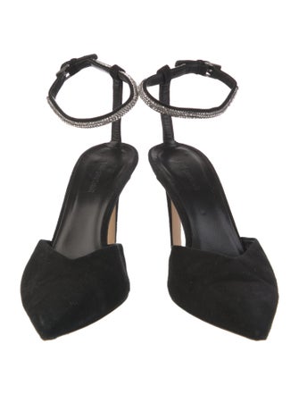 Self-Portrait Suede D'Orsay Pumps