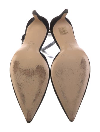 Self-Portrait Suede D'Orsay Pumps