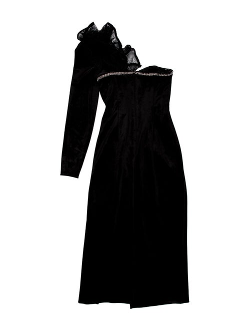 Self-Portrait Turtleneck Midi Length Dress