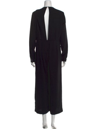 Self-Portrait Plunge Neckline Jumpsuit