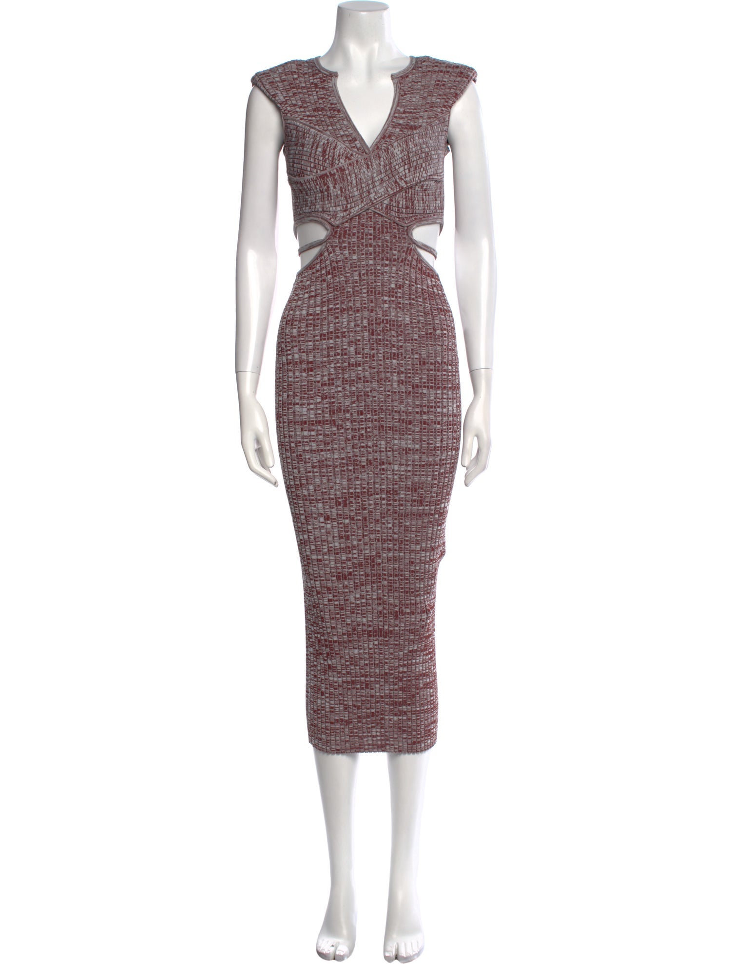 Self-Portrait V-Neck Long Dress