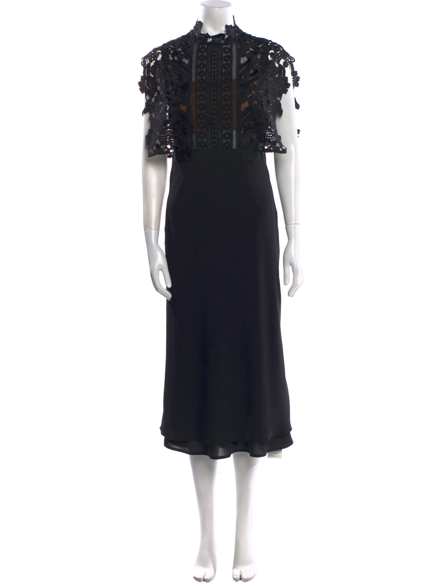 Self-Portrait Mock Neck Long Dress