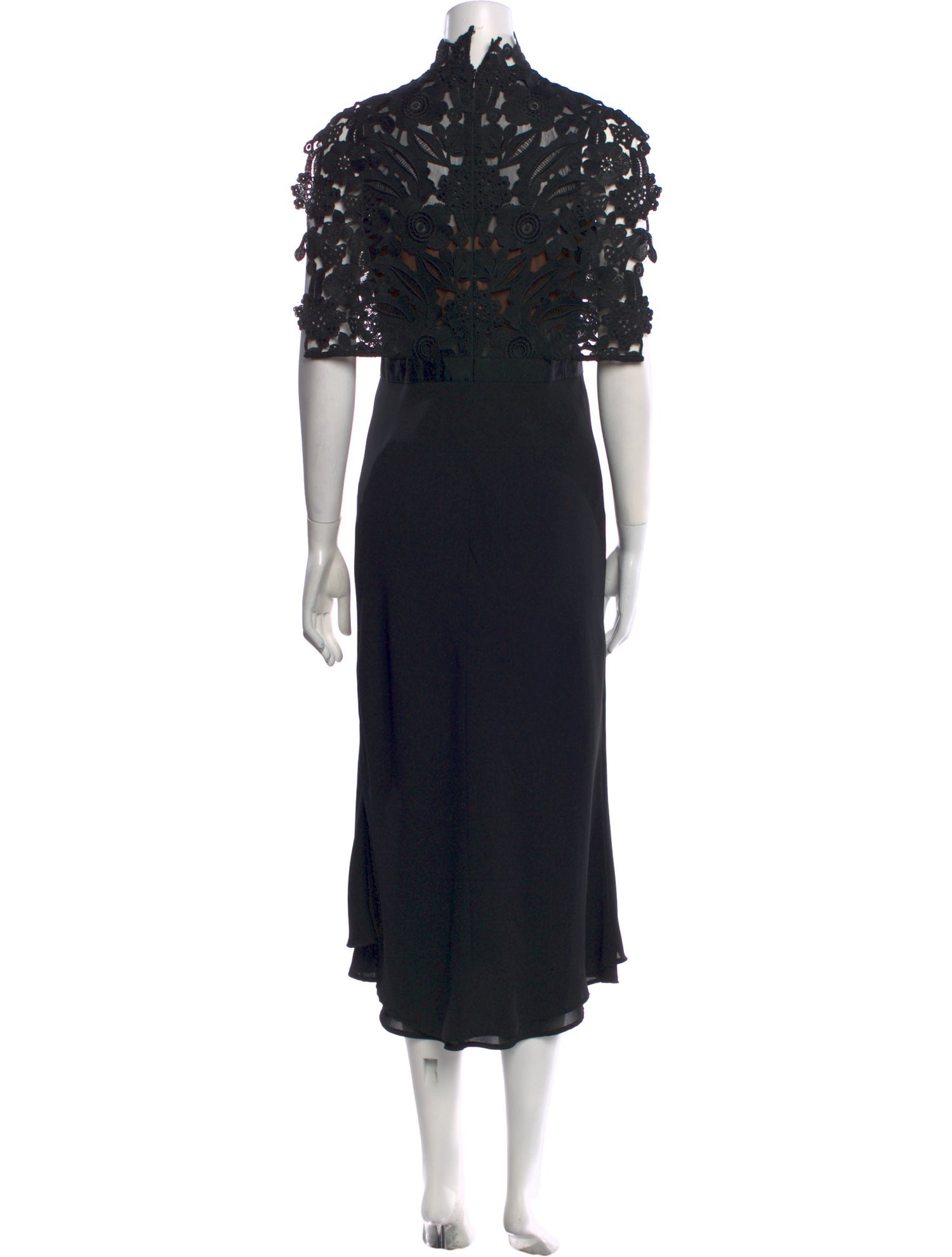 Self-Portrait Mock Neck Long Dress