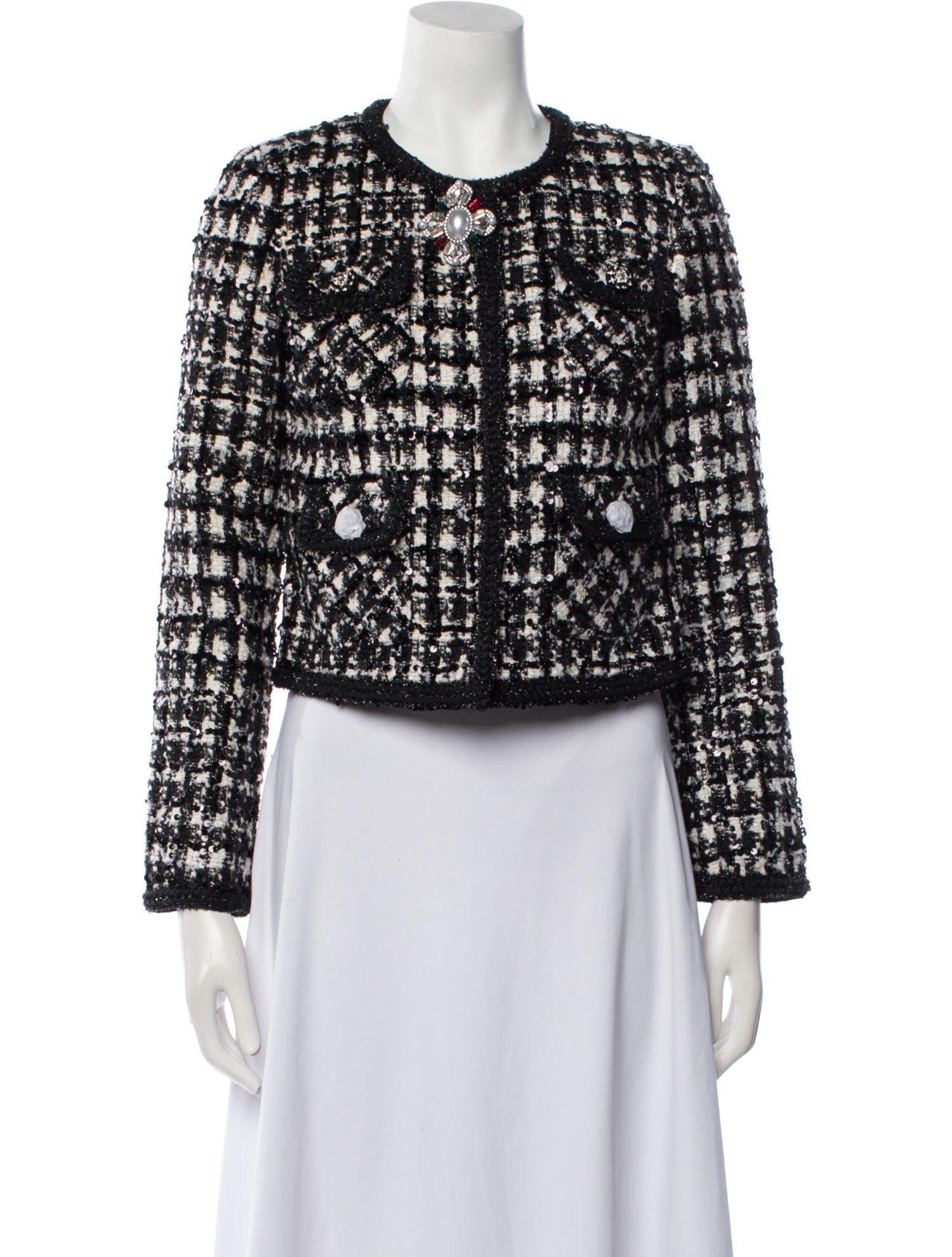 Self-Portrait Tweed Pattern Evening Jacket w/ Tags