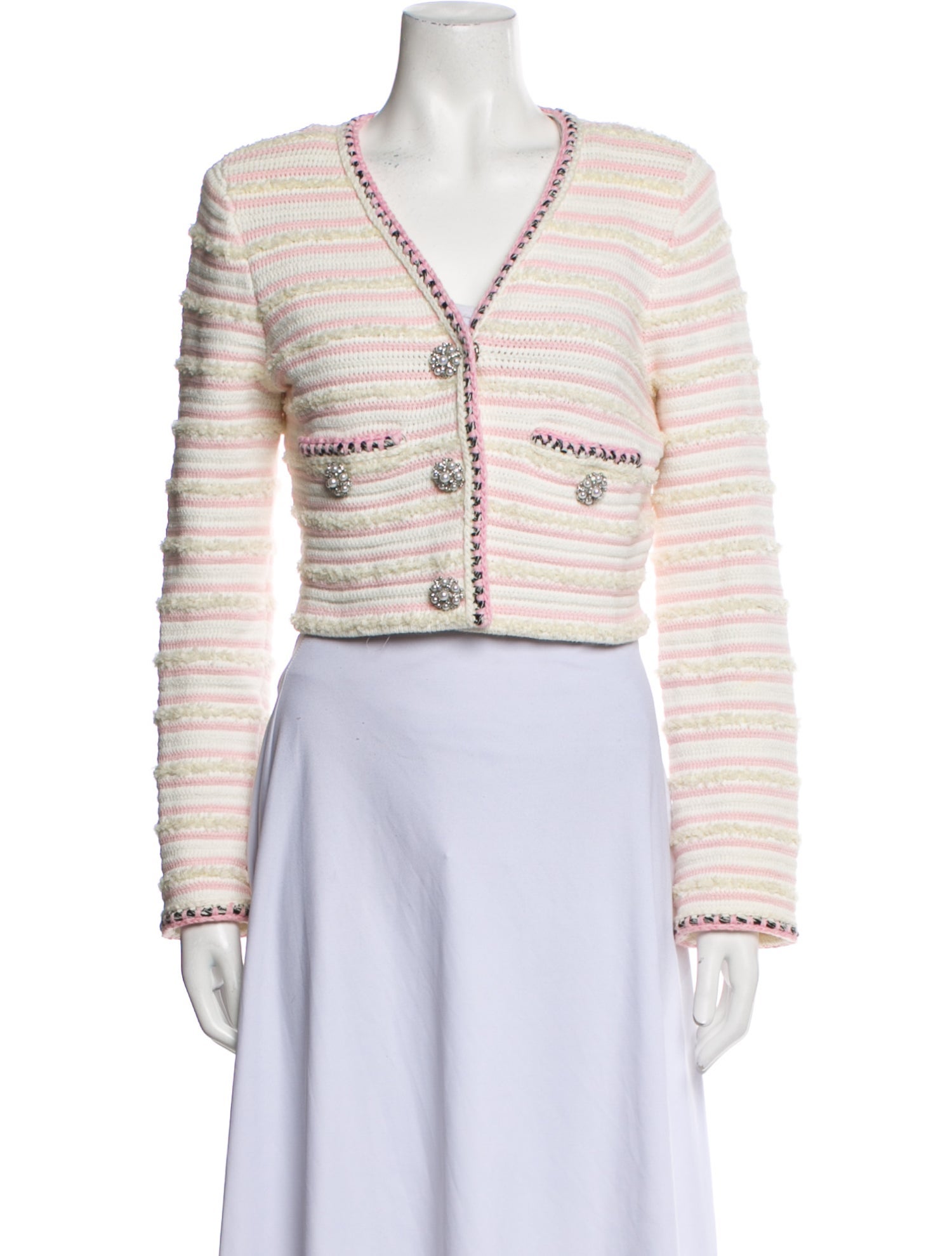 Self-Portrait Striped Evening Jacket