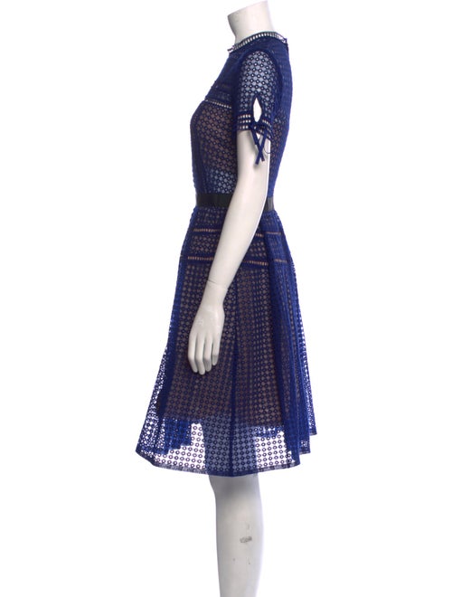 Self-Portrait Lace Pattern Midi Length Dress