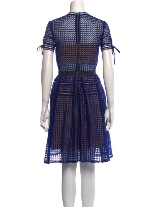 Self-Portrait Lace Pattern Midi Length Dress