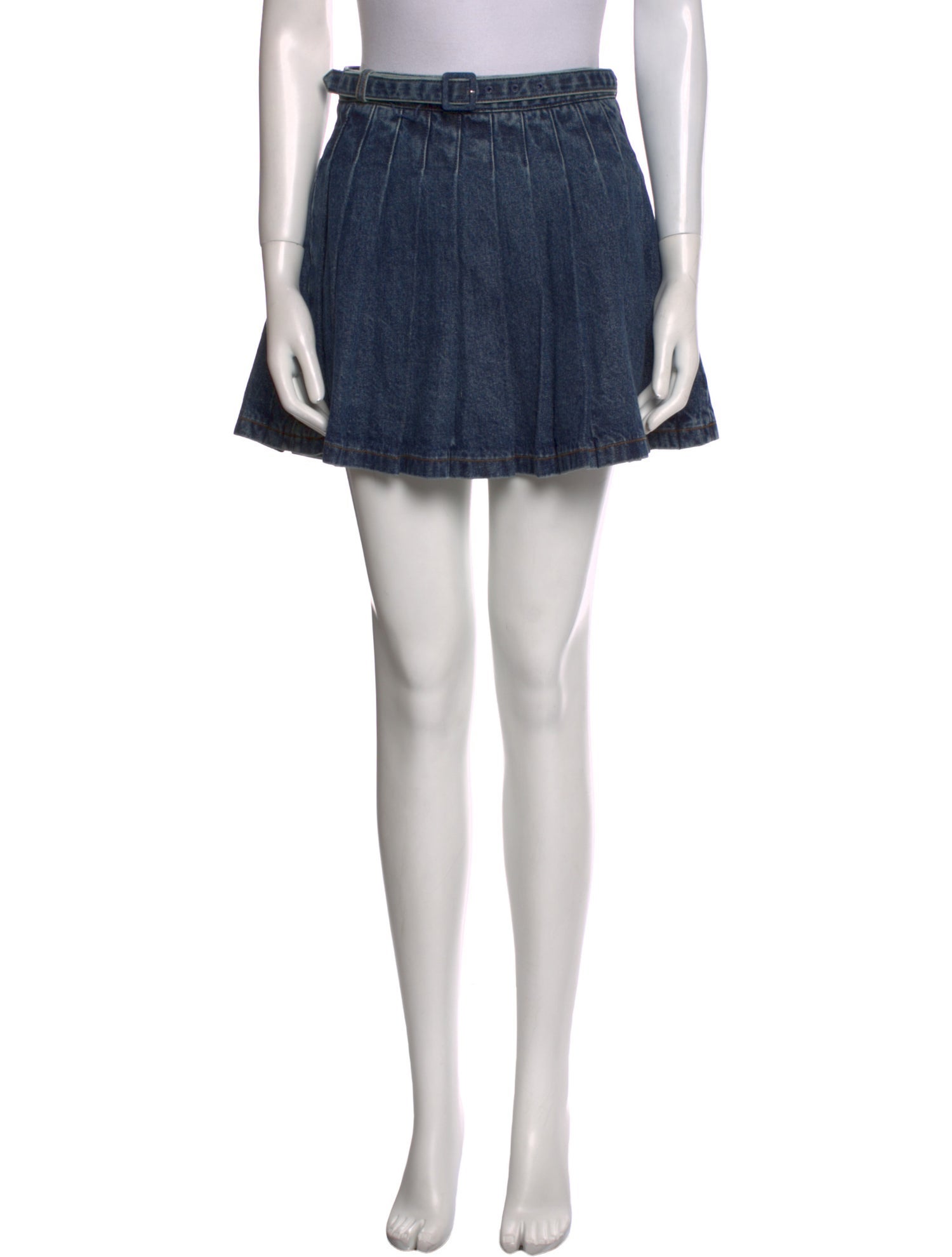 Self-Portrait Pleated Accents Mini Skirt