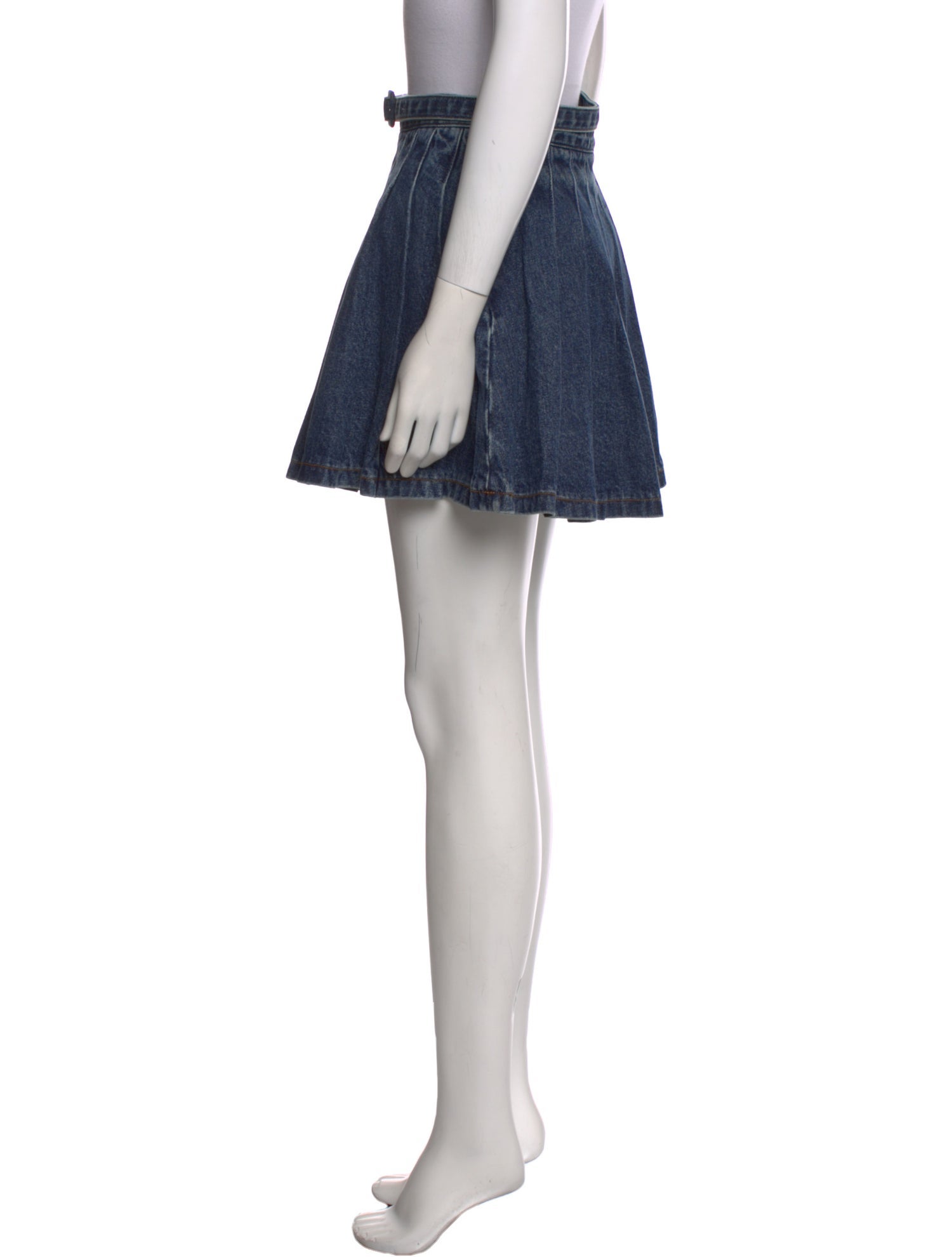 Self-Portrait Pleated Accents Mini Skirt