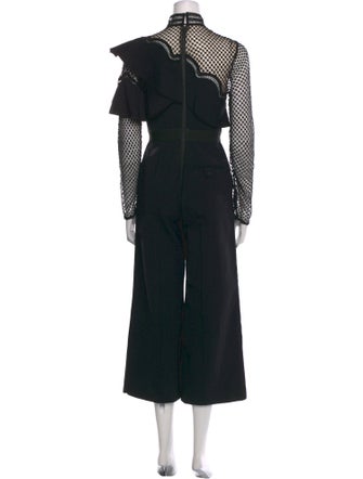 Self-Portrait Mock Neck Jumpsuit