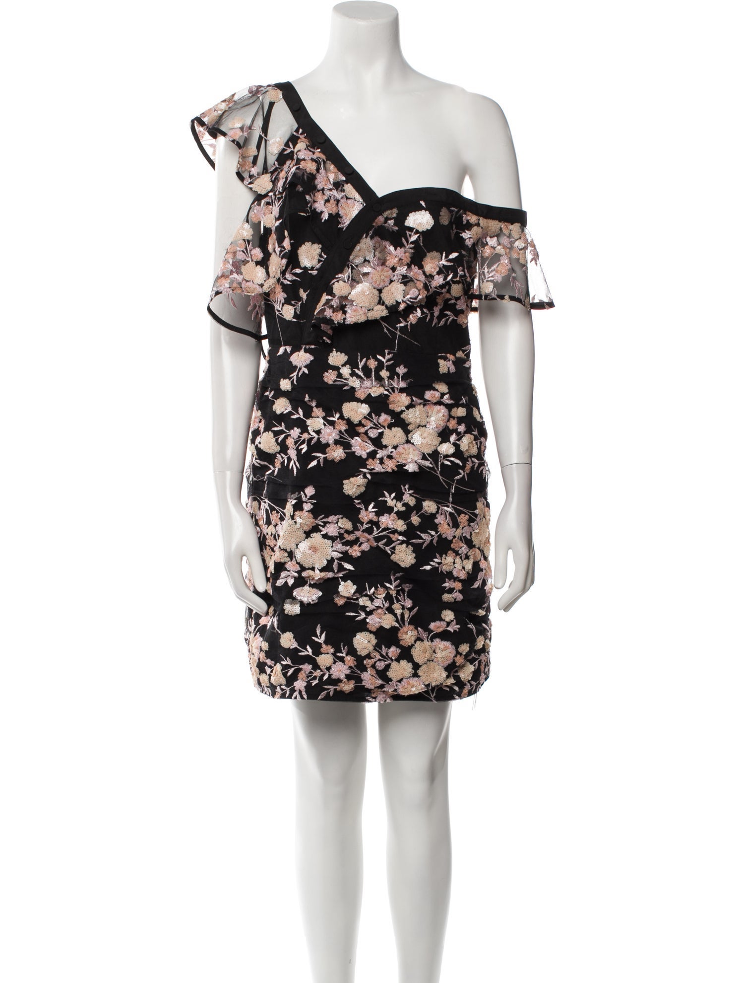 Self-Portrait Floral Print Mini Dress