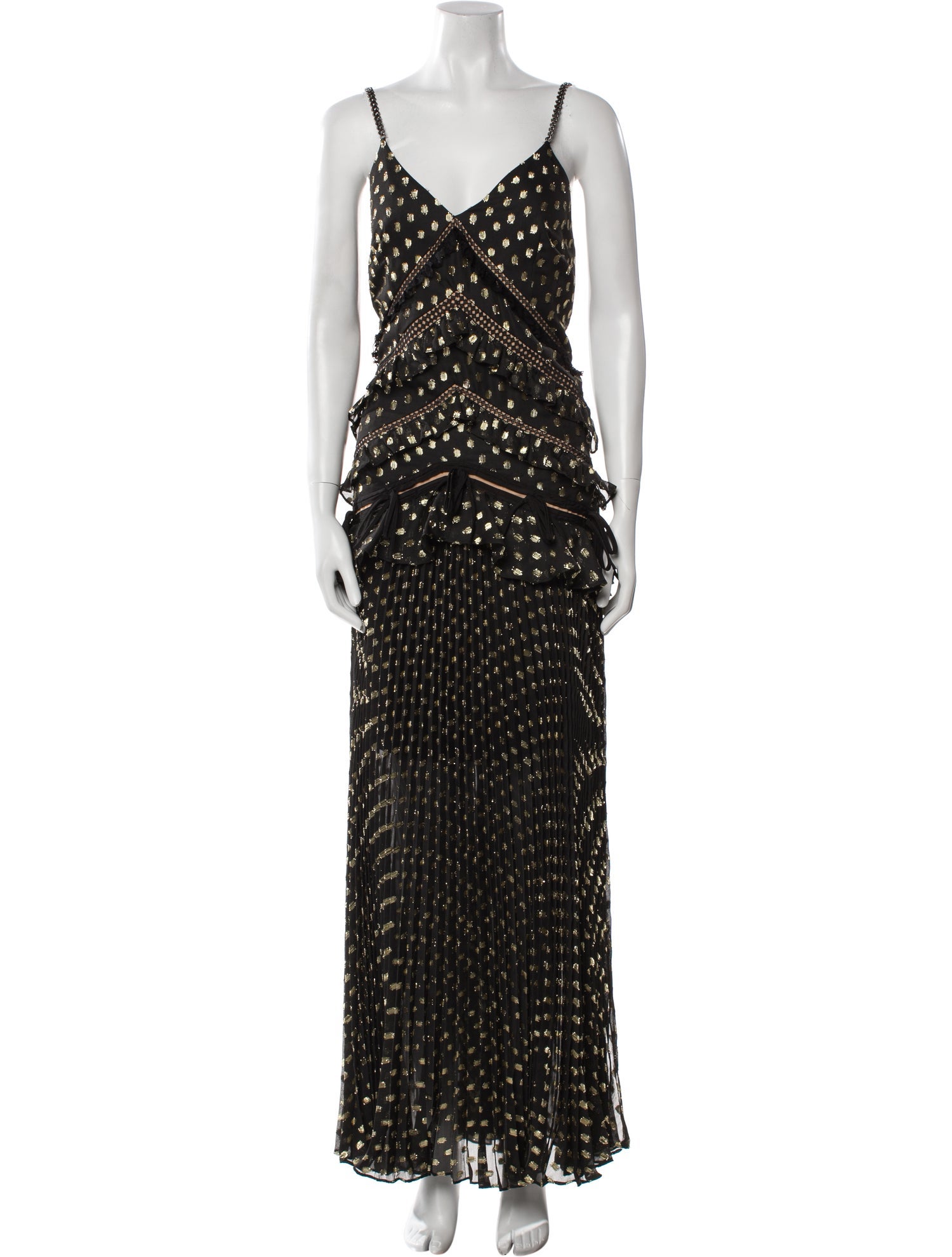 Self-Portrait Printed Long Dress