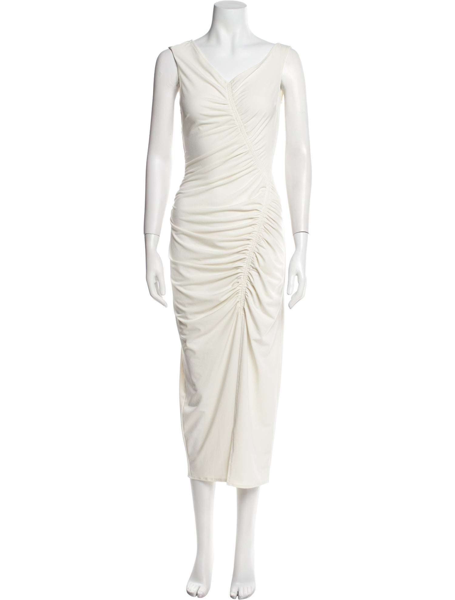 Self-Portrait V-Neck Midi Length Dress