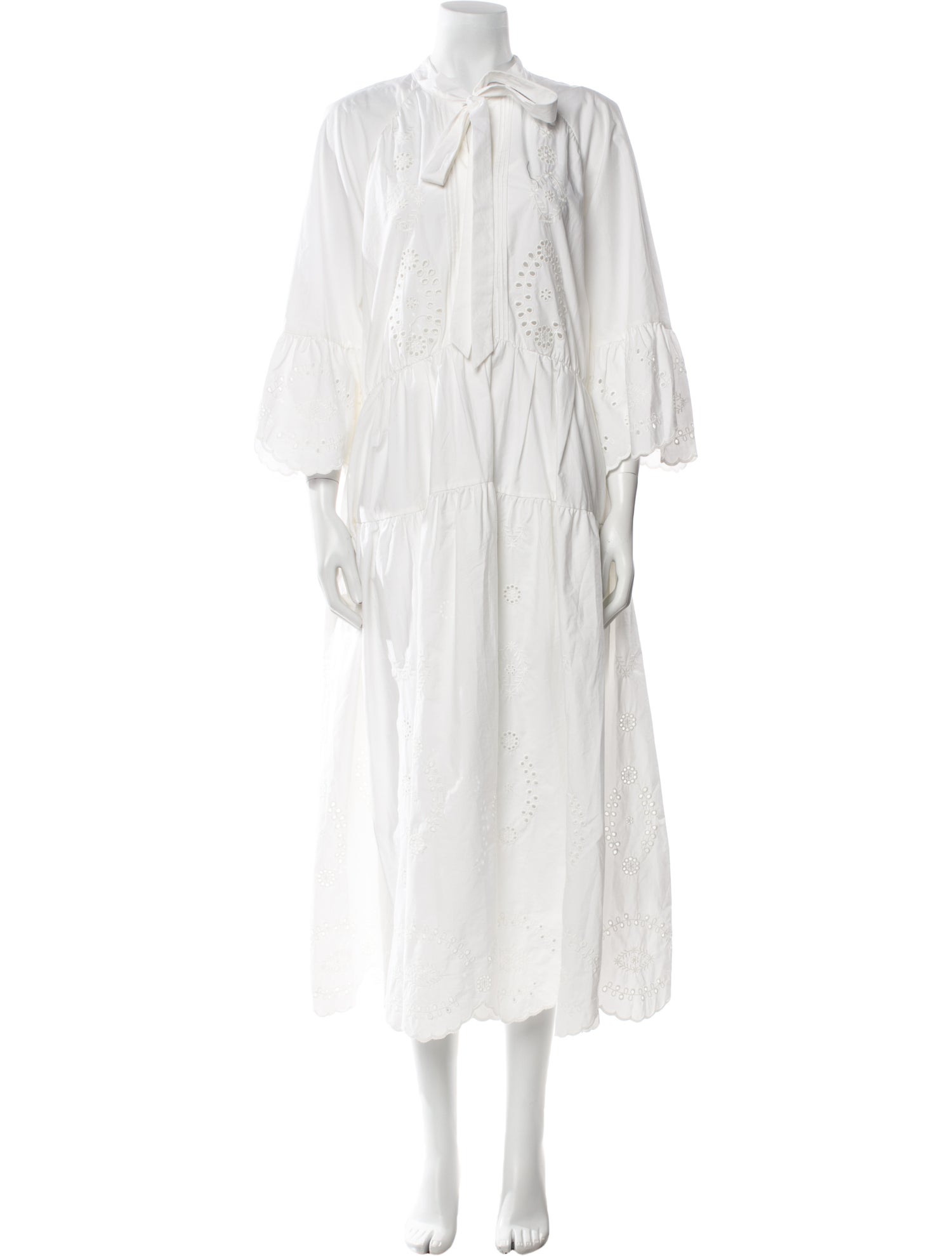 Self-Portrait Mock Neck Long Dress