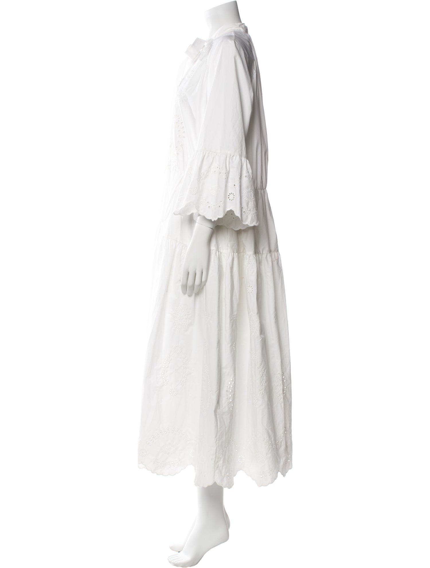 Self-Portrait Mock Neck Long Dress