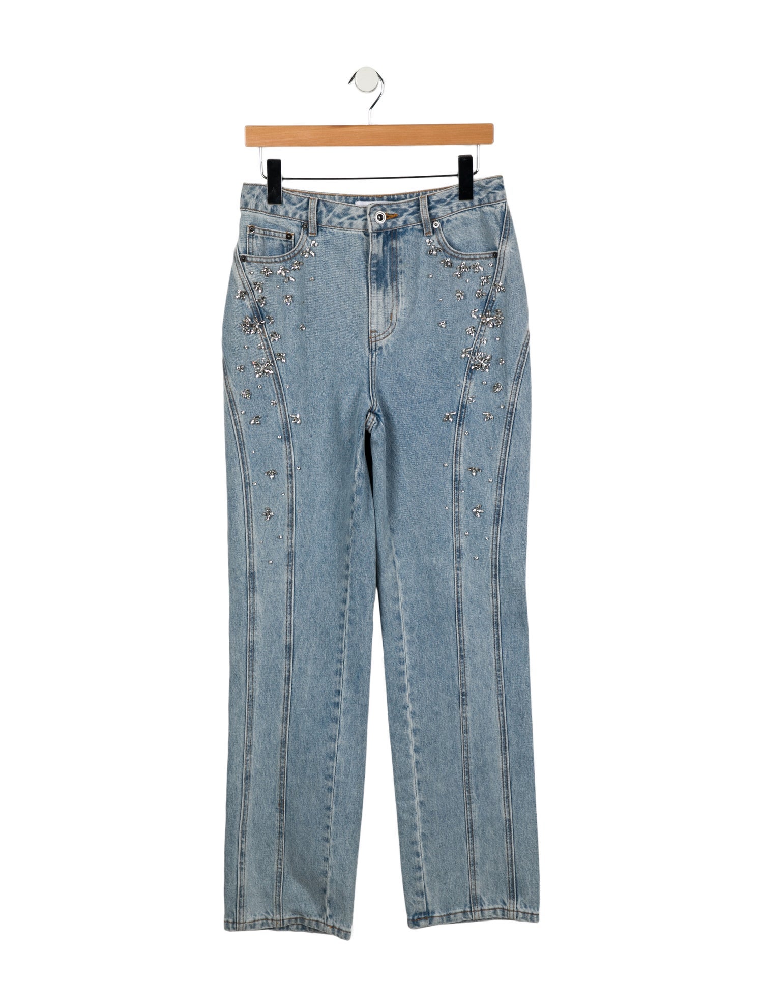 Self-Portrait High-Rise Wide Leg Jeans