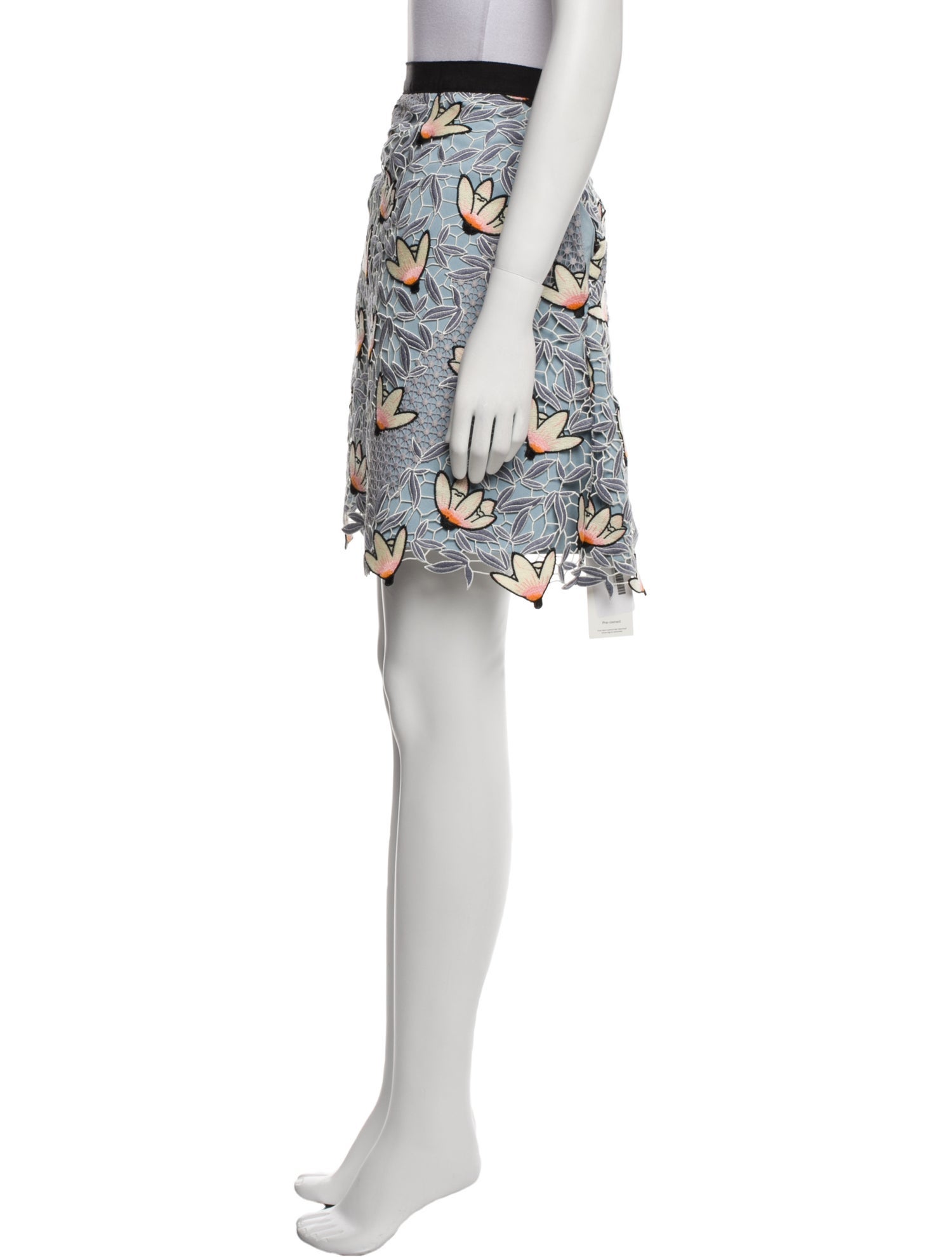 Self-Portrait Floral Print Knee-Length Skirt