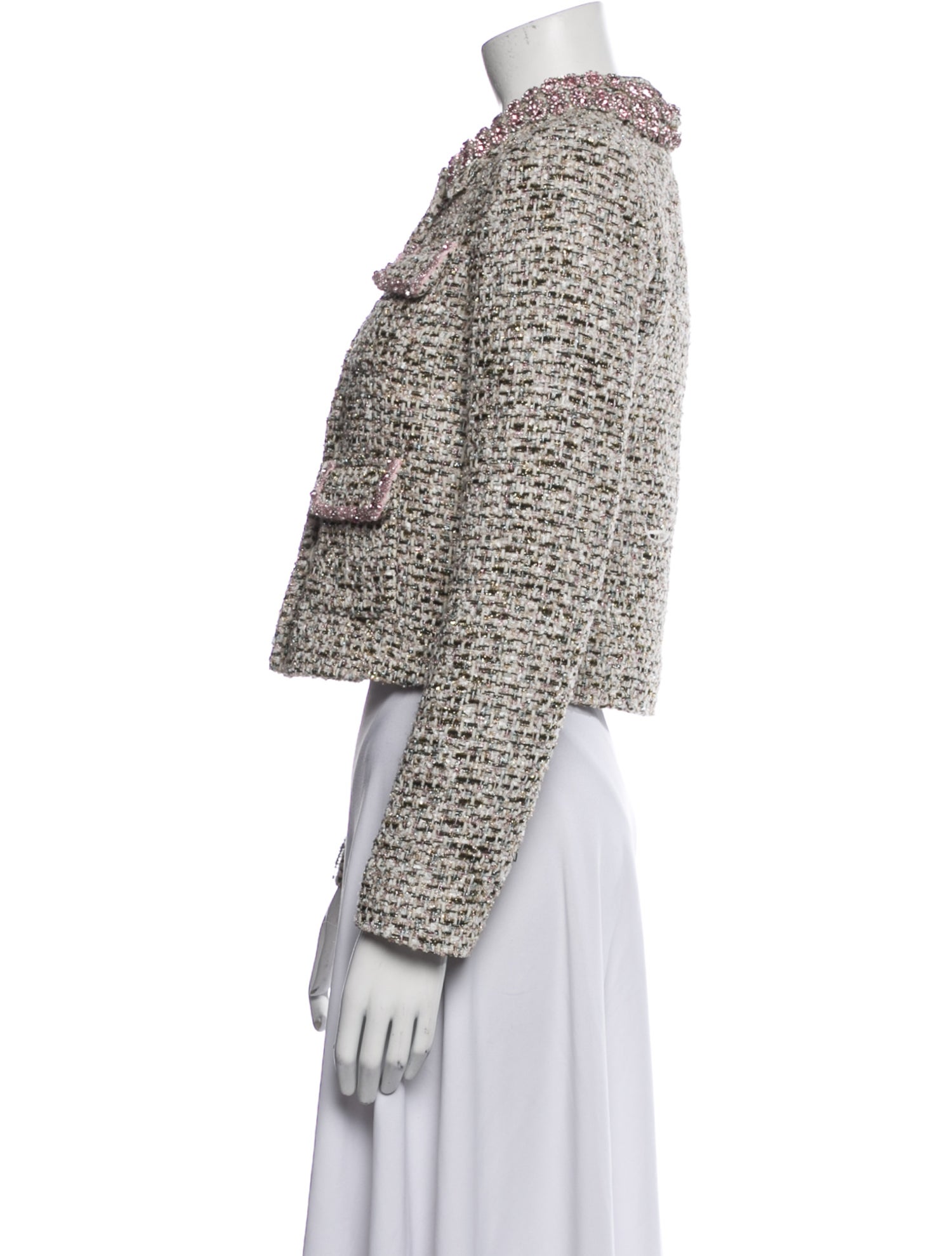 Self-Portrait Tweed Pattern Evening Jacket