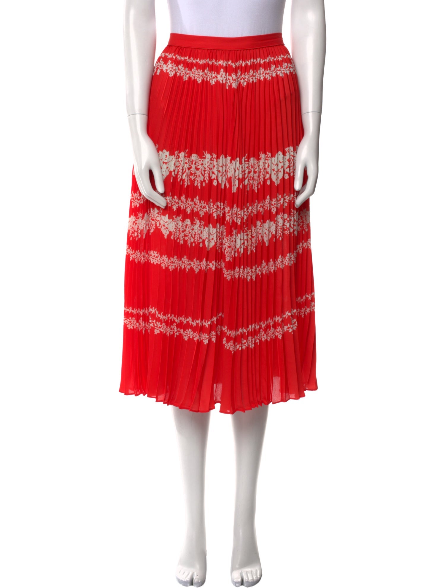 Self-Portrait Striped Midi Length Skirt