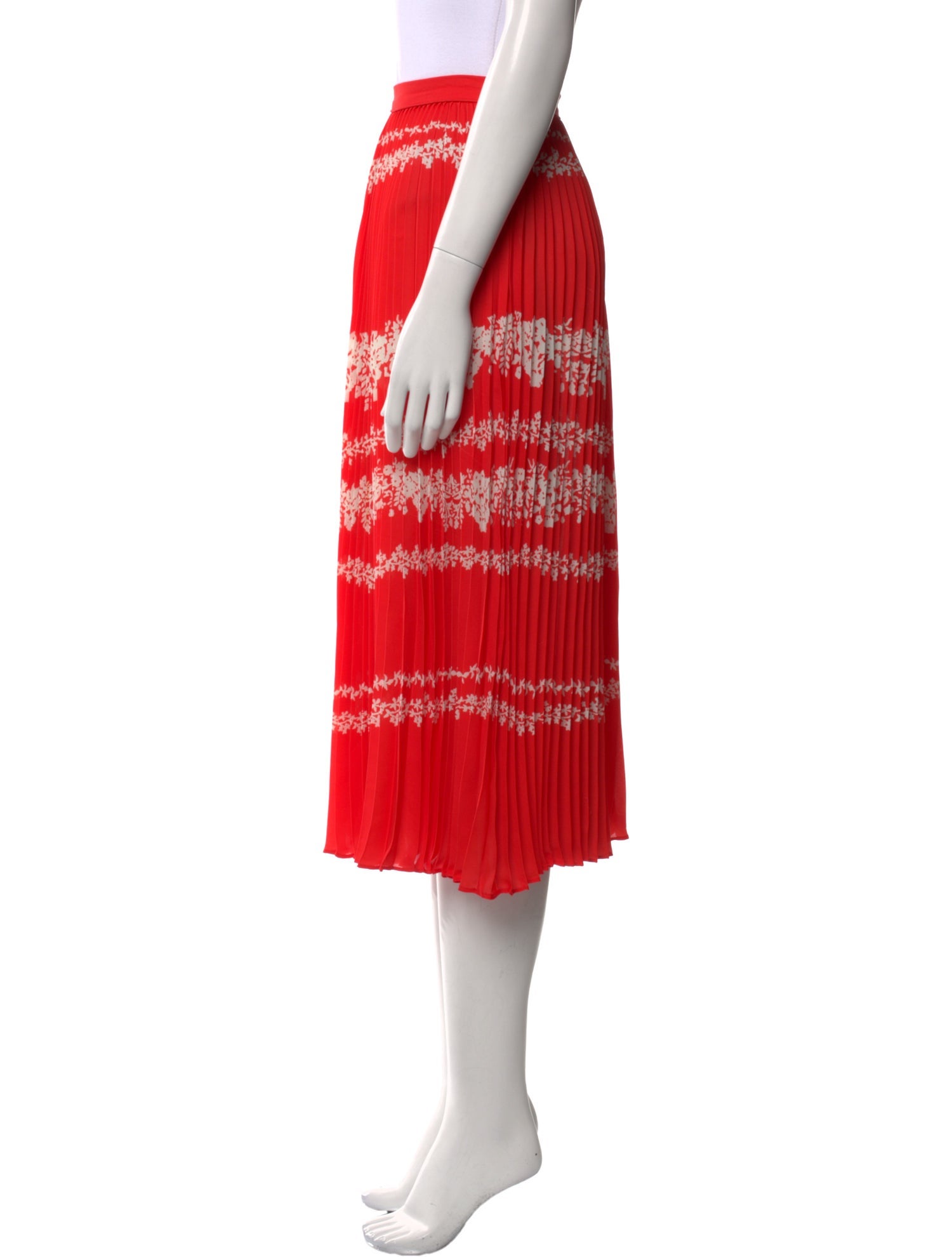 Self-Portrait Striped Midi Length Skirt