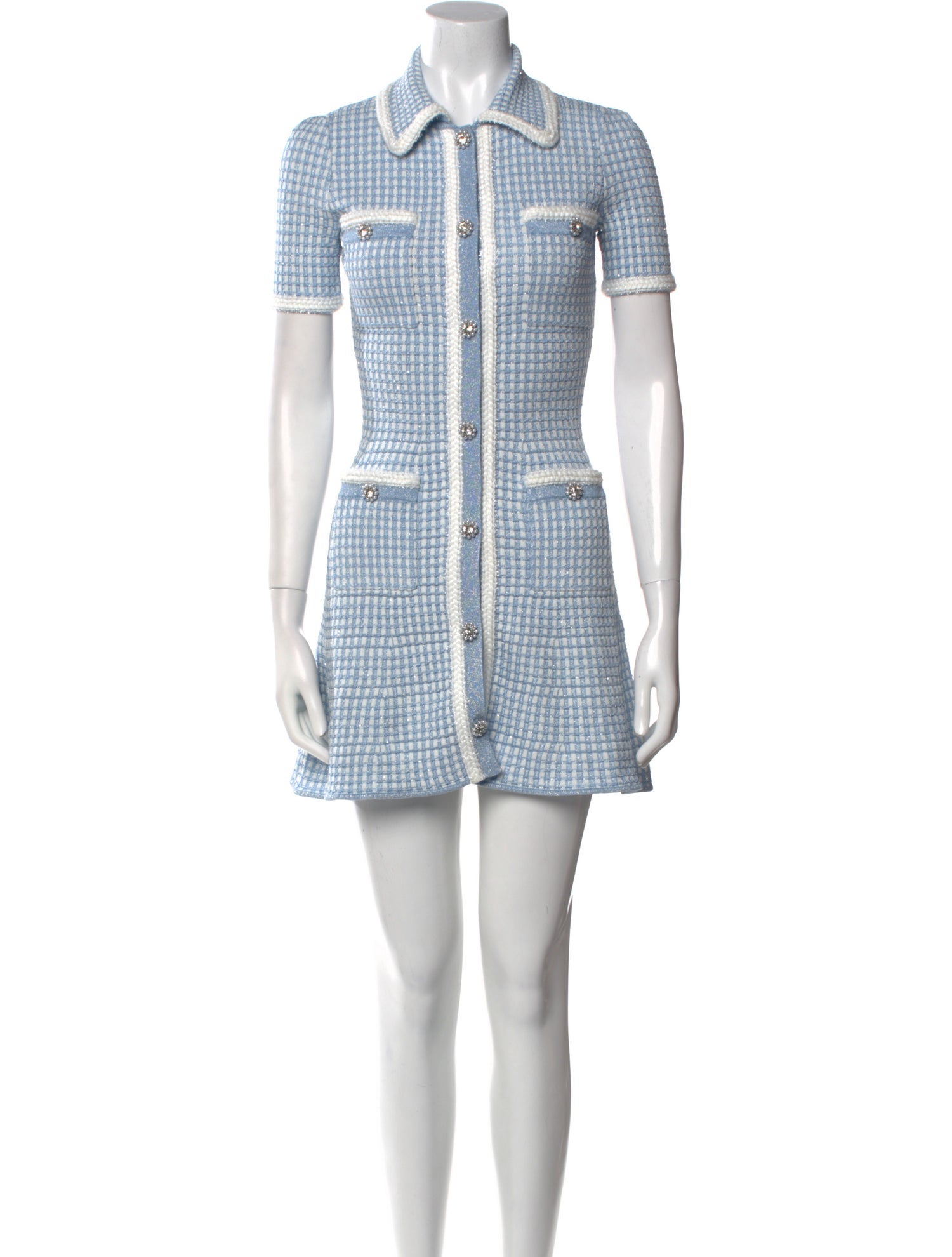Self-Portrait Plaid Print Mini Dress w/ Tags