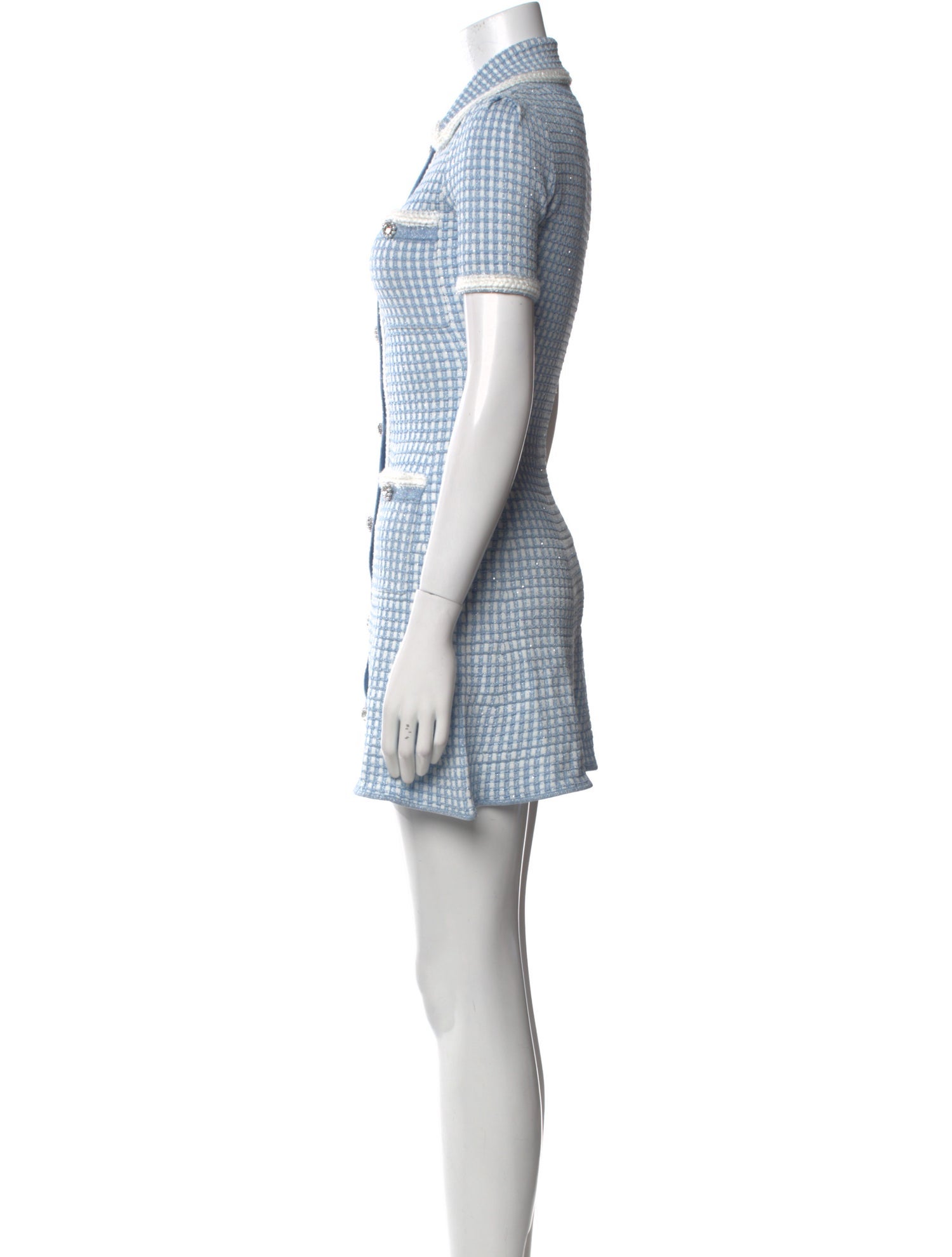 Self-Portrait Plaid Print Mini Dress w/ Tags