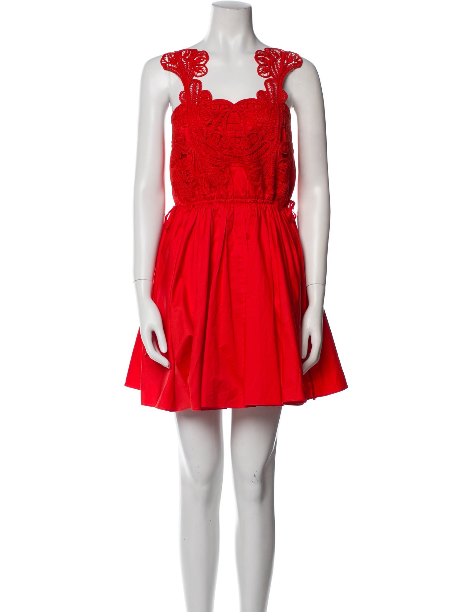 Self-Portrait Square Neckline Mini Dress