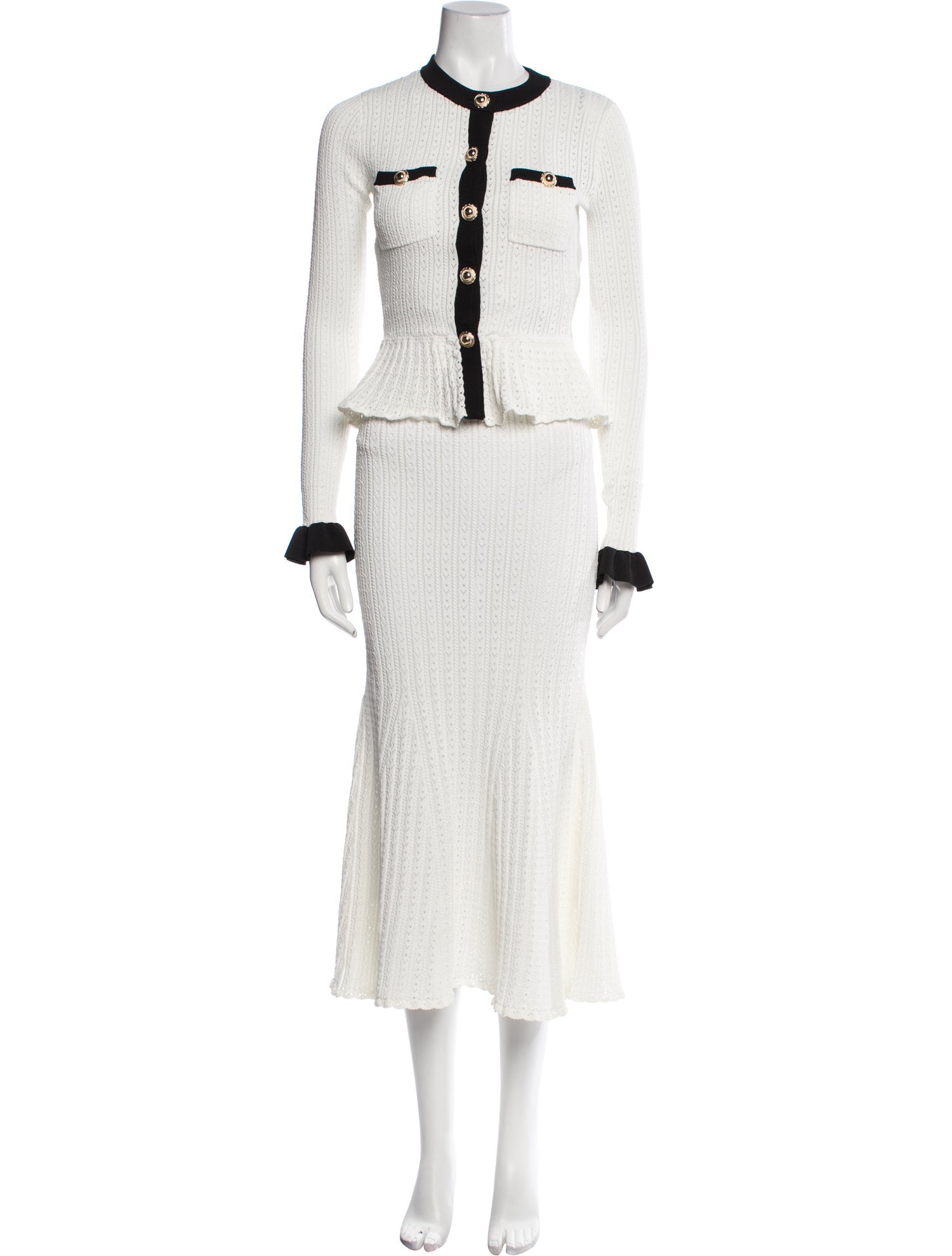 SELF PORTRAIT::ワンピース:UK 6[RESALE] Mini dress Self-Portrait White size 6 UK in Polyester - 46424491