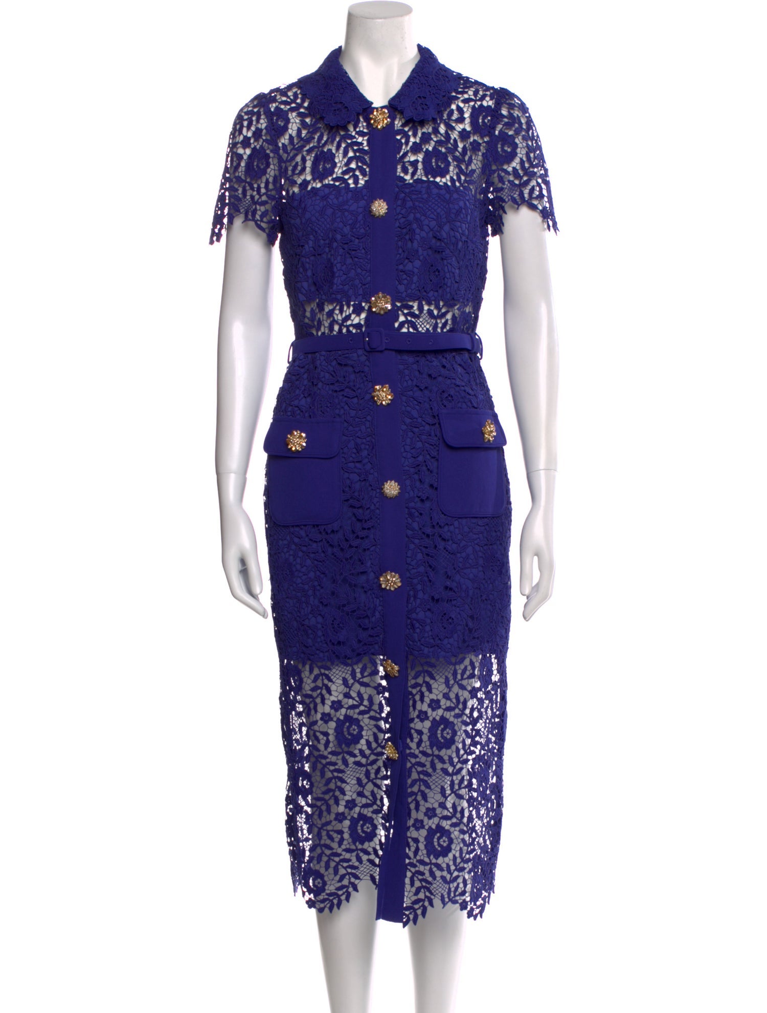 Self-Portrait Lace Pattern Midi Length Dress w/ Tags