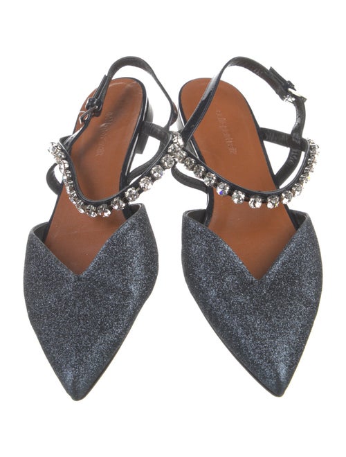 Self-Portrait Leather Slingback Flats