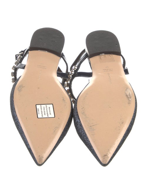 Self-Portrait Leather Slingback Flats