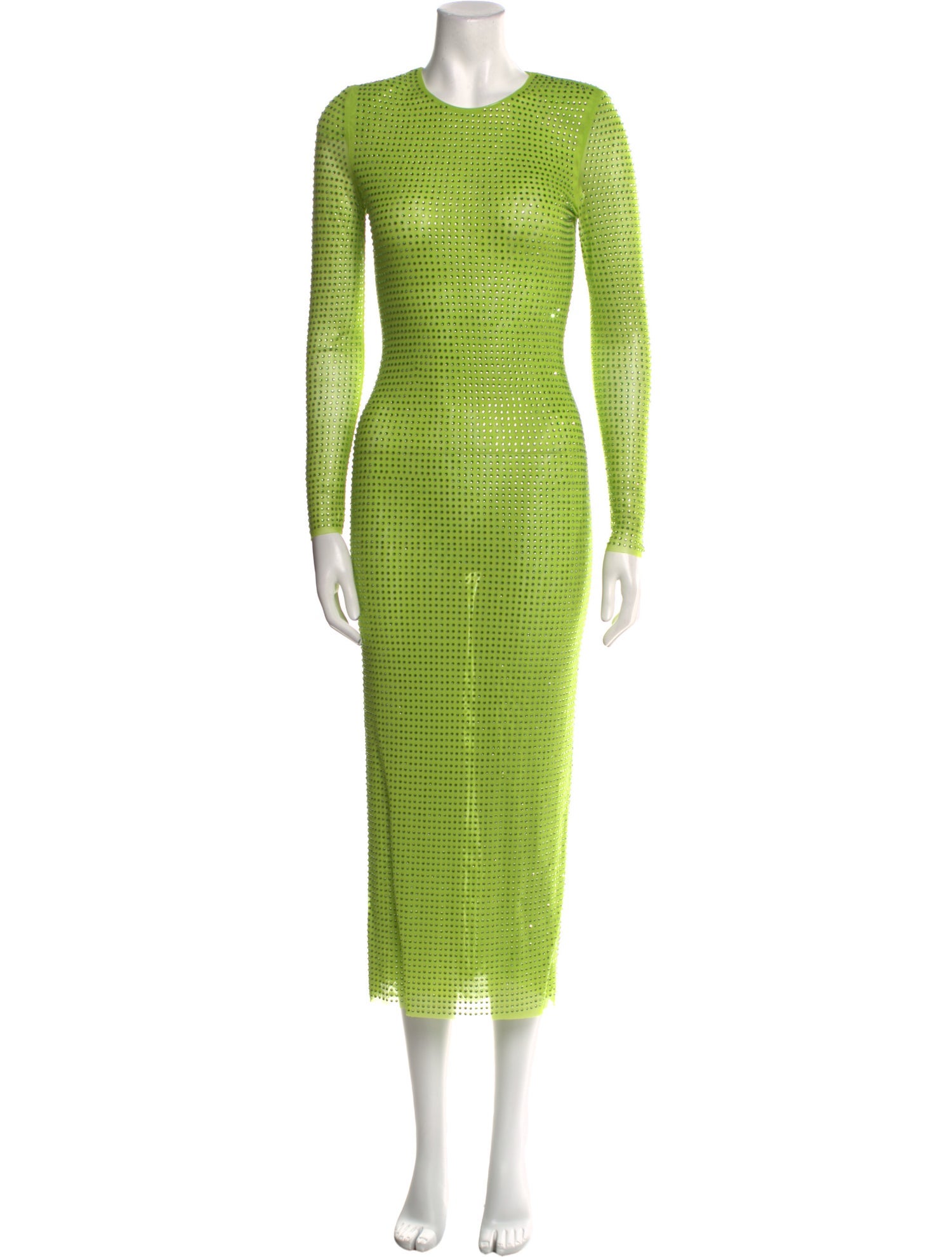 Self-Portrait Crew Neck Long Dress