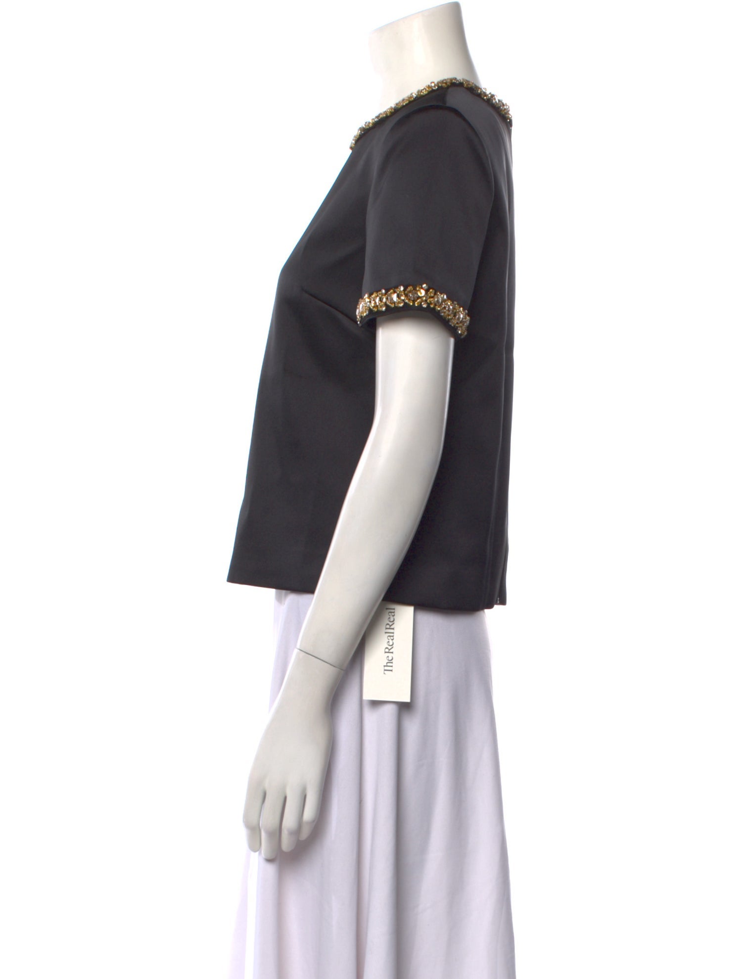 Self-Portrait Crew Neck Short Sleeve Top w/ Tags