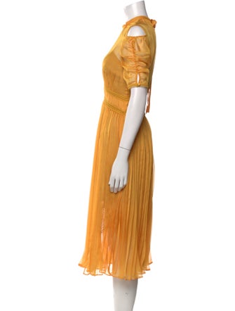 Self-Portrait Mock Neck Midi Length Dress