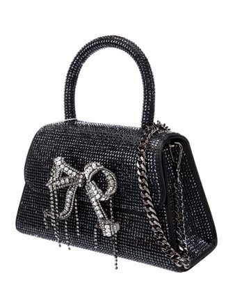 Self-Portrait Crystal Top Handle Bag