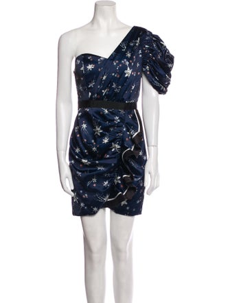 Self-Portrait Silk Mini Dress