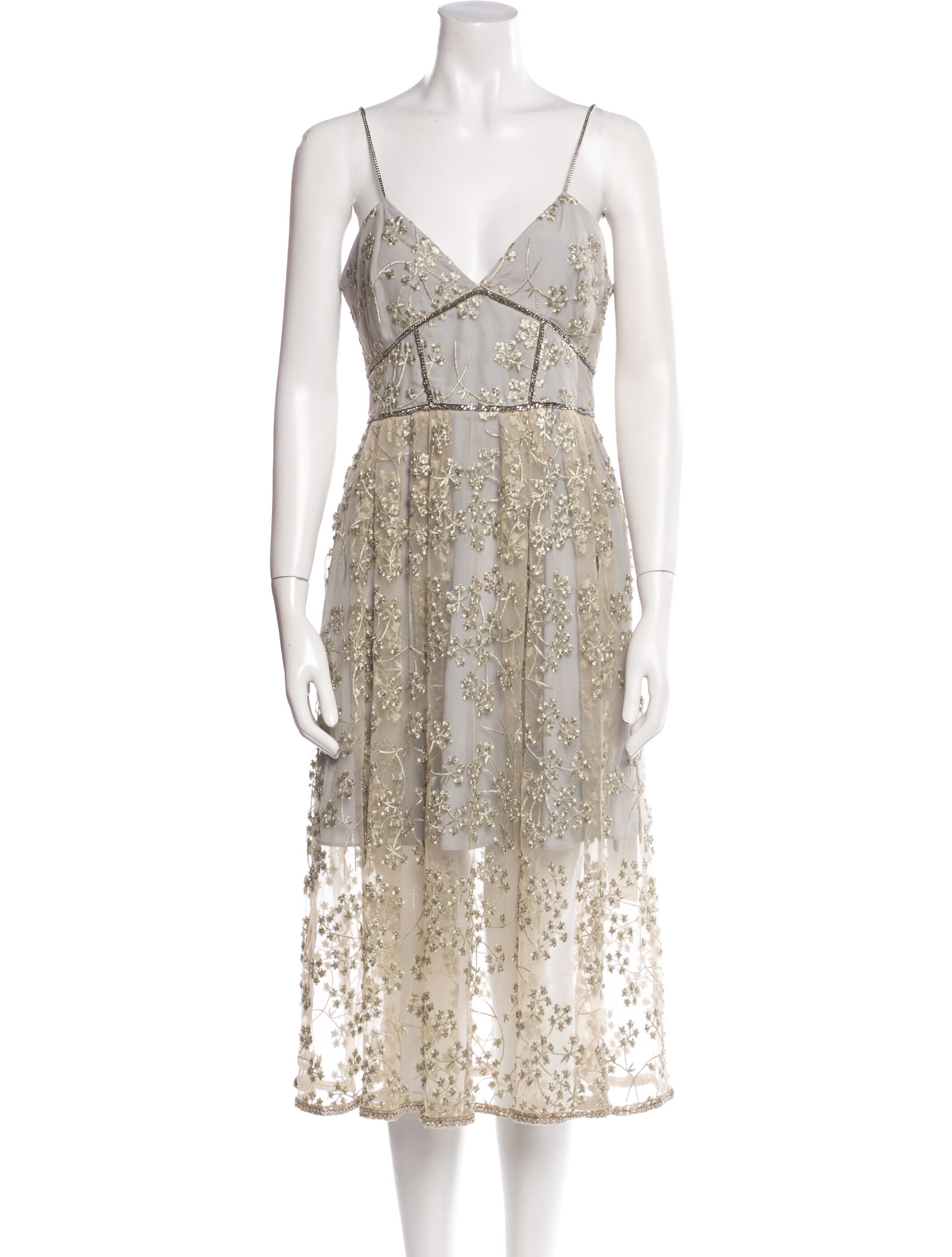 Self-Portrait Lace Pattern Mini Dress