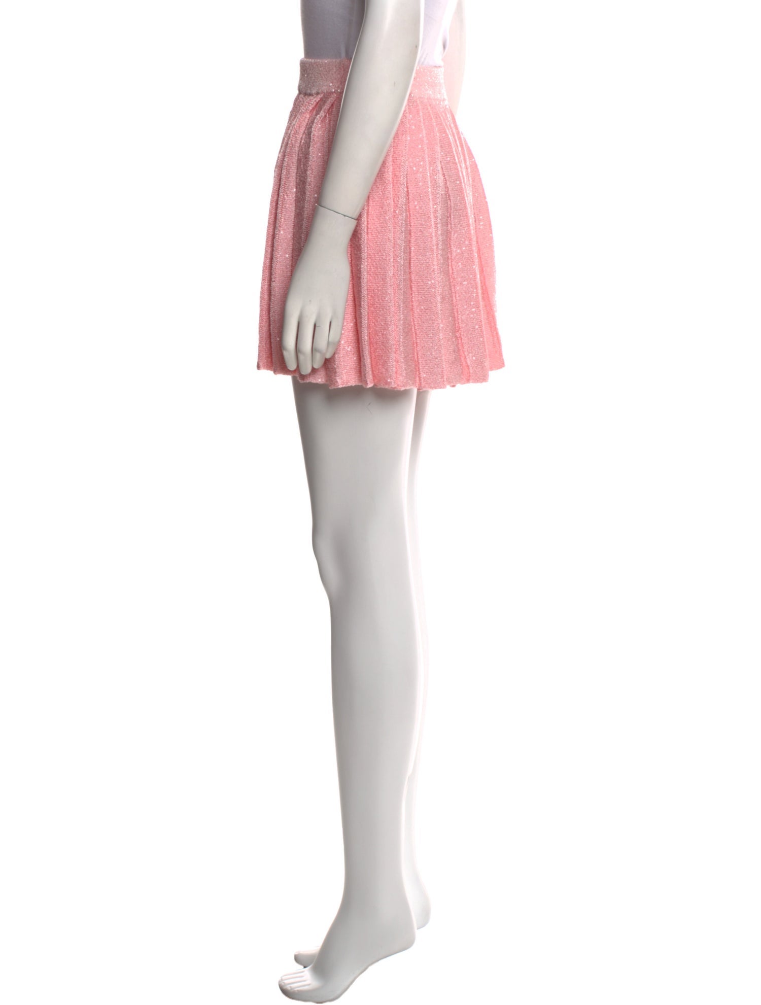 Self-Portrait Pleated Accents Mini Skirt