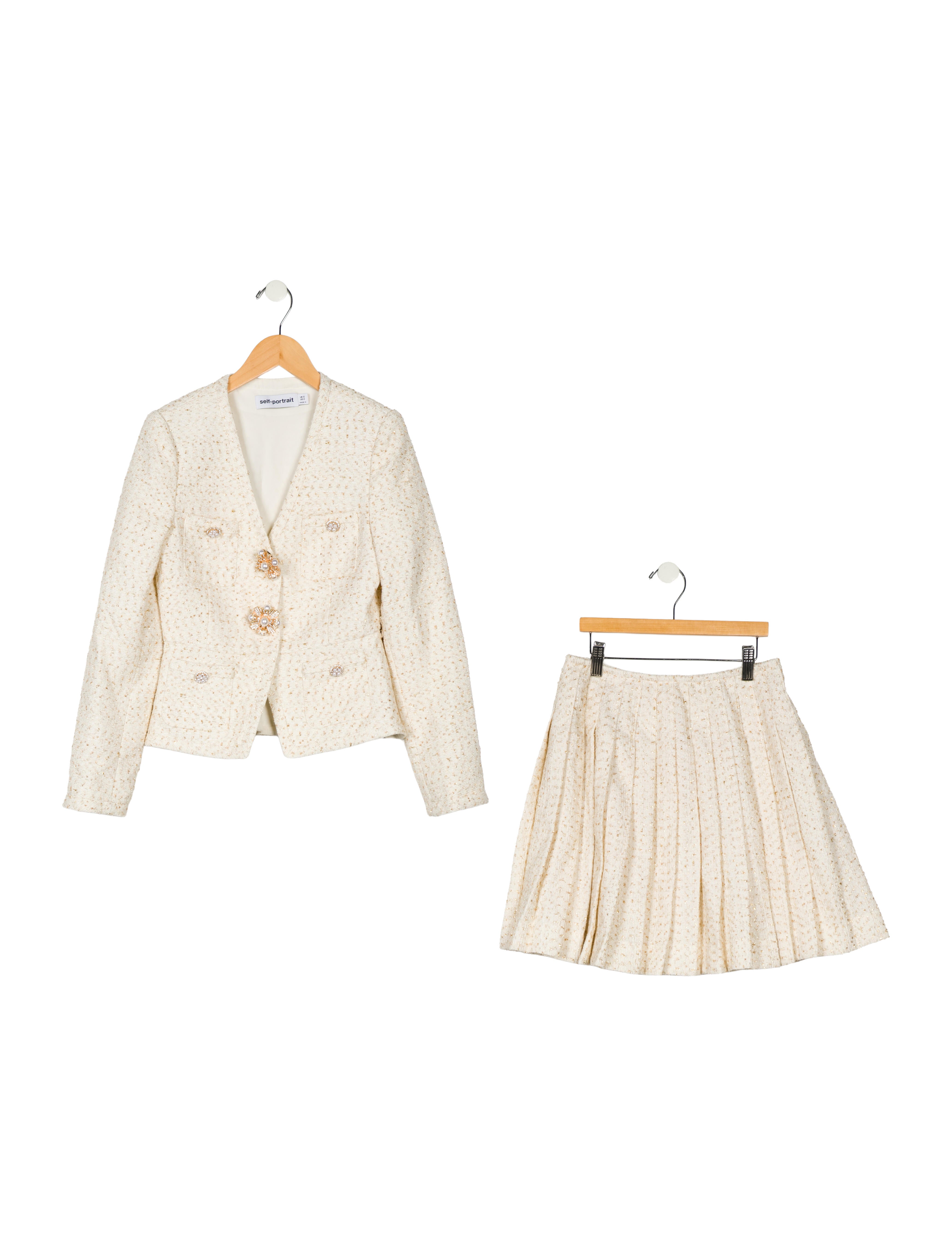 Self-Portrait Crystal Embellishments Skirt Set w/ Tags