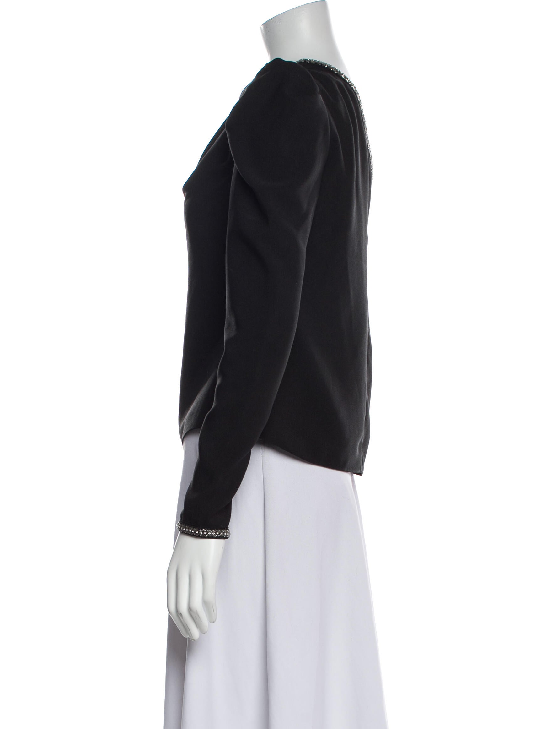 Self-Portrait One-Shoulder Long Sleeve Top