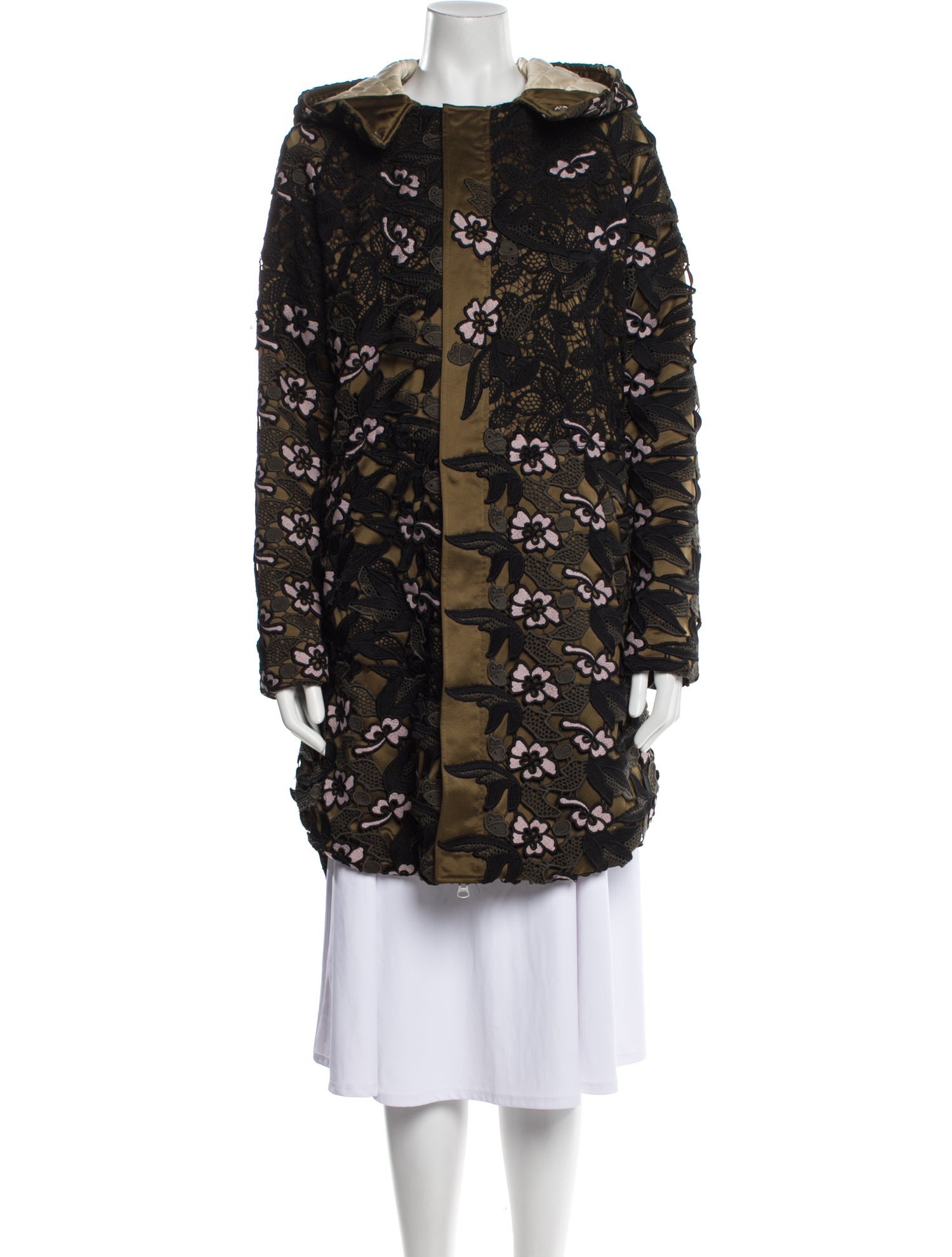 Self-Portrait Floral Print Parka