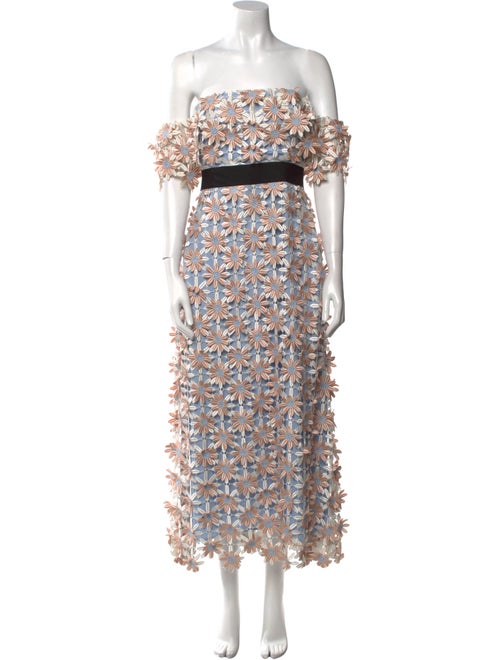 Self-Portrait Crochet Long Dress